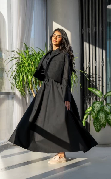 Black Trenchcoat Dress & Jacket IB238